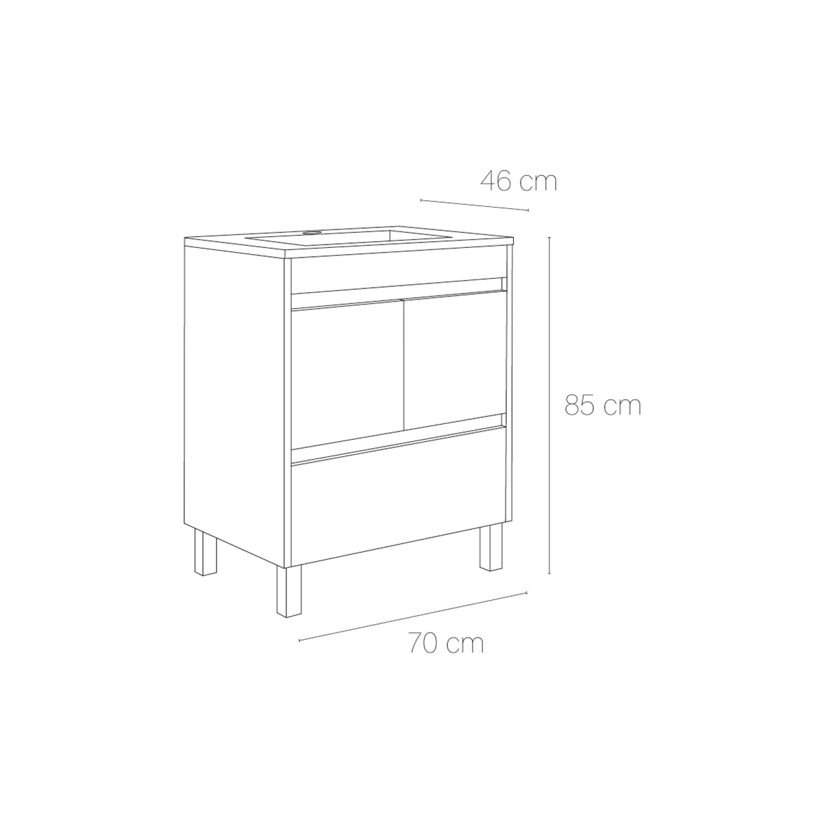Conjunto mueble lavabo moderno Carla