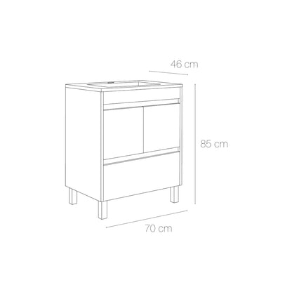 Conjunto mueble lavabo moderno Carla