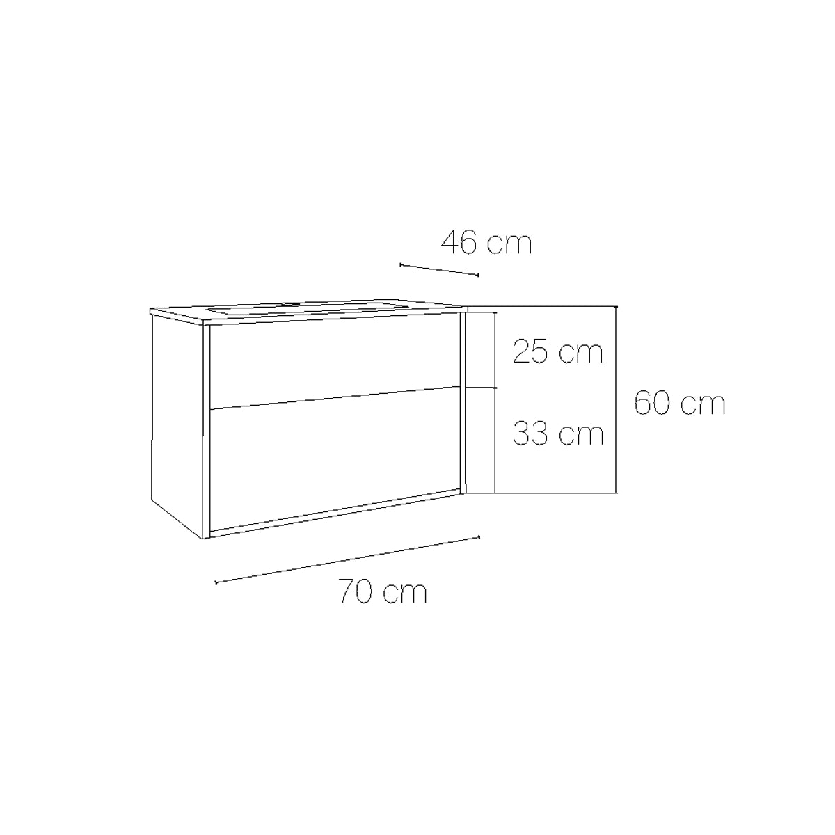 Mueble suspendido cuarto baño Albor