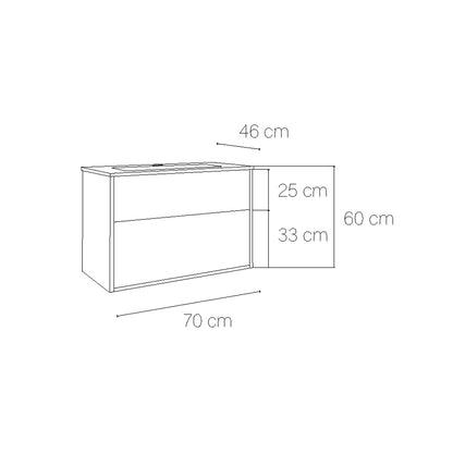 Mueble suspendido cuarto baño Albor