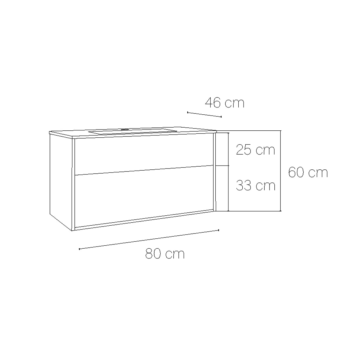 Mueble suspendido cuarto baño Albor