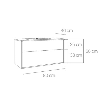 Mueble suspendido cuarto baño Albor