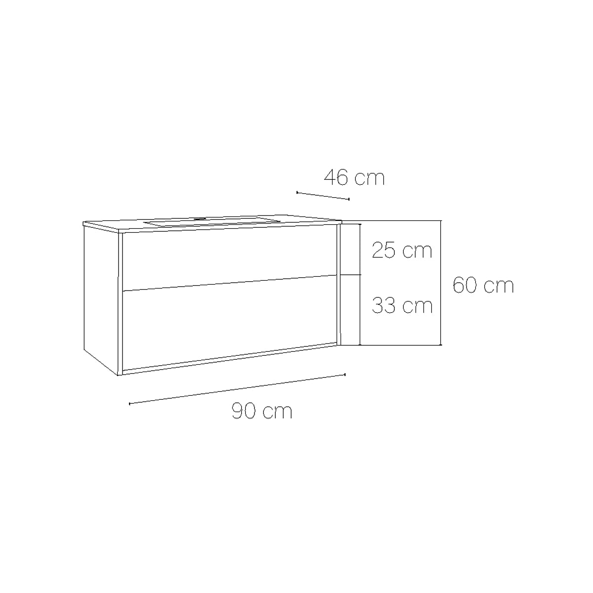 Mueble suspendido cuarto baño Albor