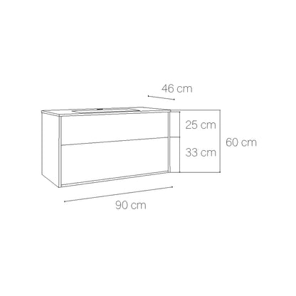 Mueble suspendido cuarto baño Albor