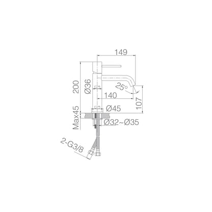 Grifo monomando baño Monza