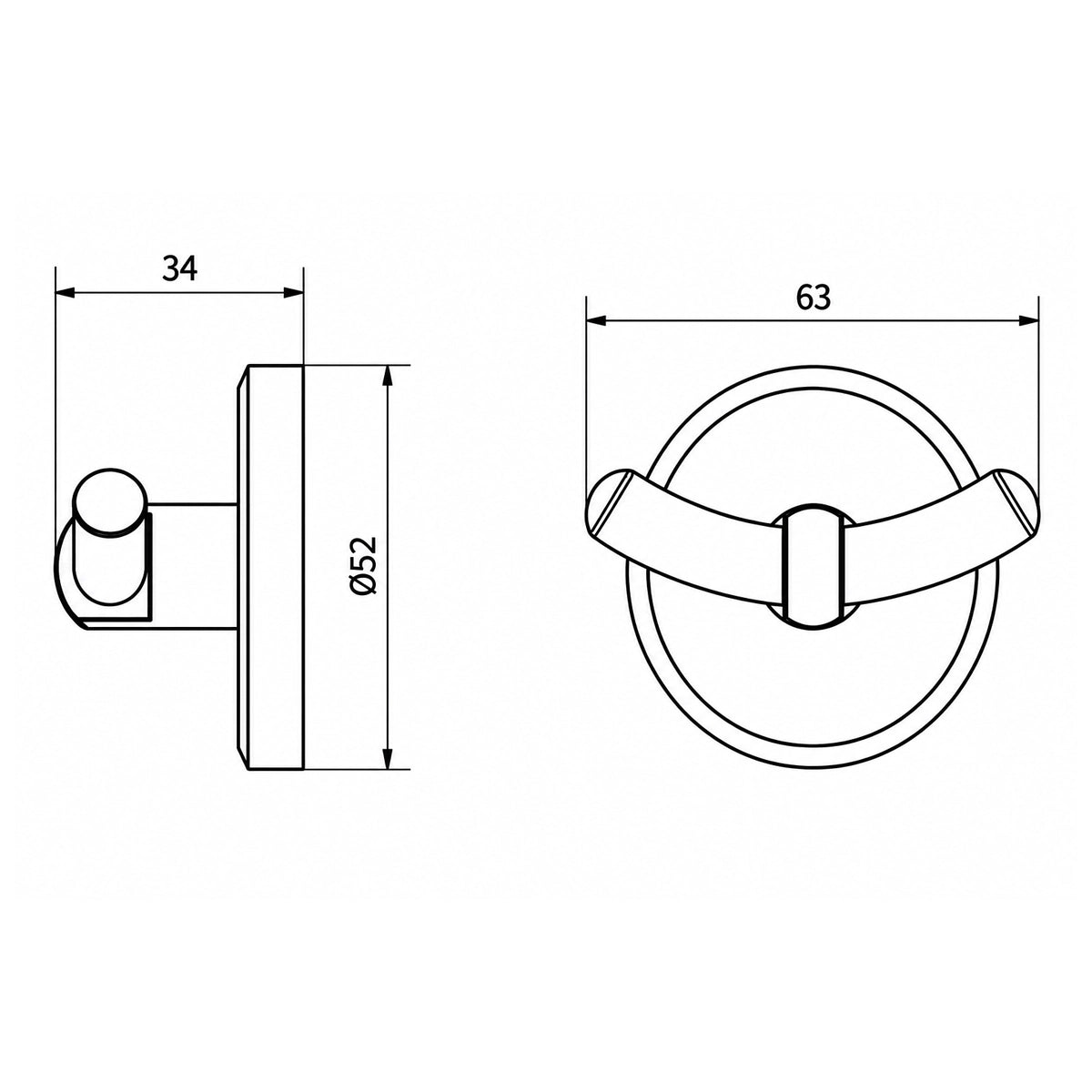 Percha doble Brass