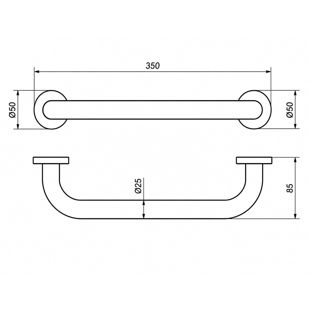 Barra para toalla de baño Brass