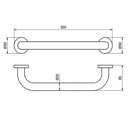 Barra para toalla de baño Brass