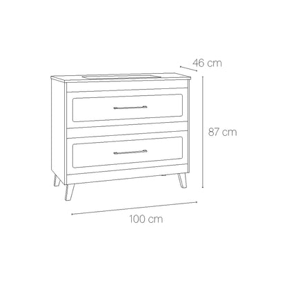 Mueble baño Vintage top