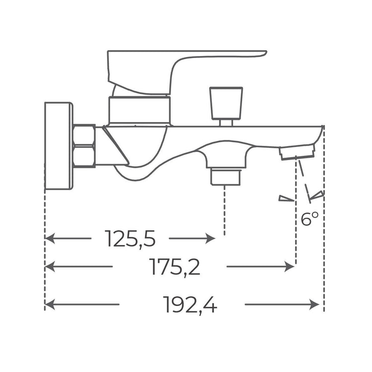 Grifo blanco brillo Flat