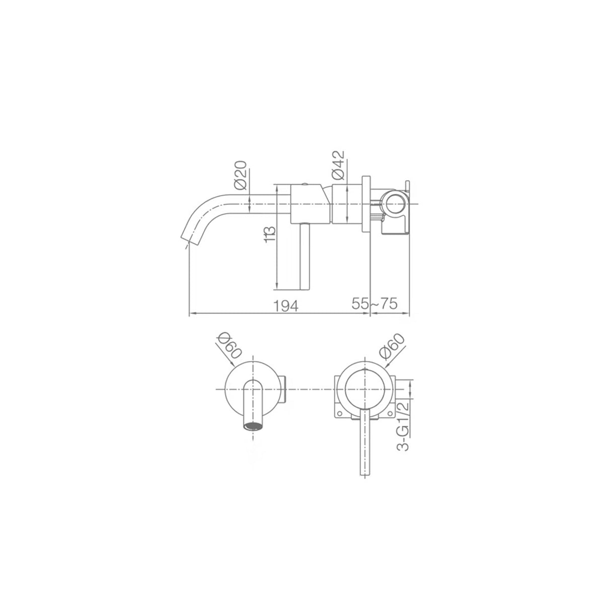 Grifo empotrado Monza