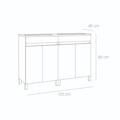 Conjunto mueble baño y lavabo moderno Stephanie