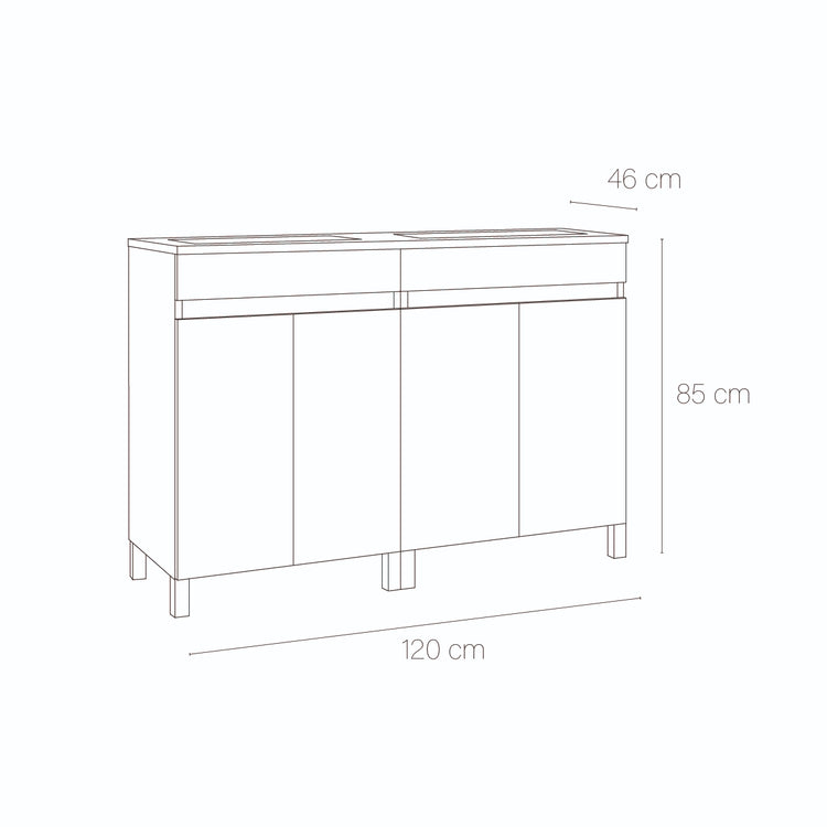 Conjunto mueble baño y lavabo moderno Stephanie