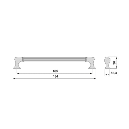 Tirador mueble negro Suez