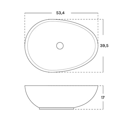 Lavabo sobre encimera gris Kairo
