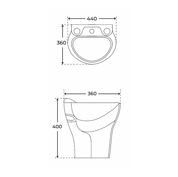 Lavabo infantil suspendido Froggy