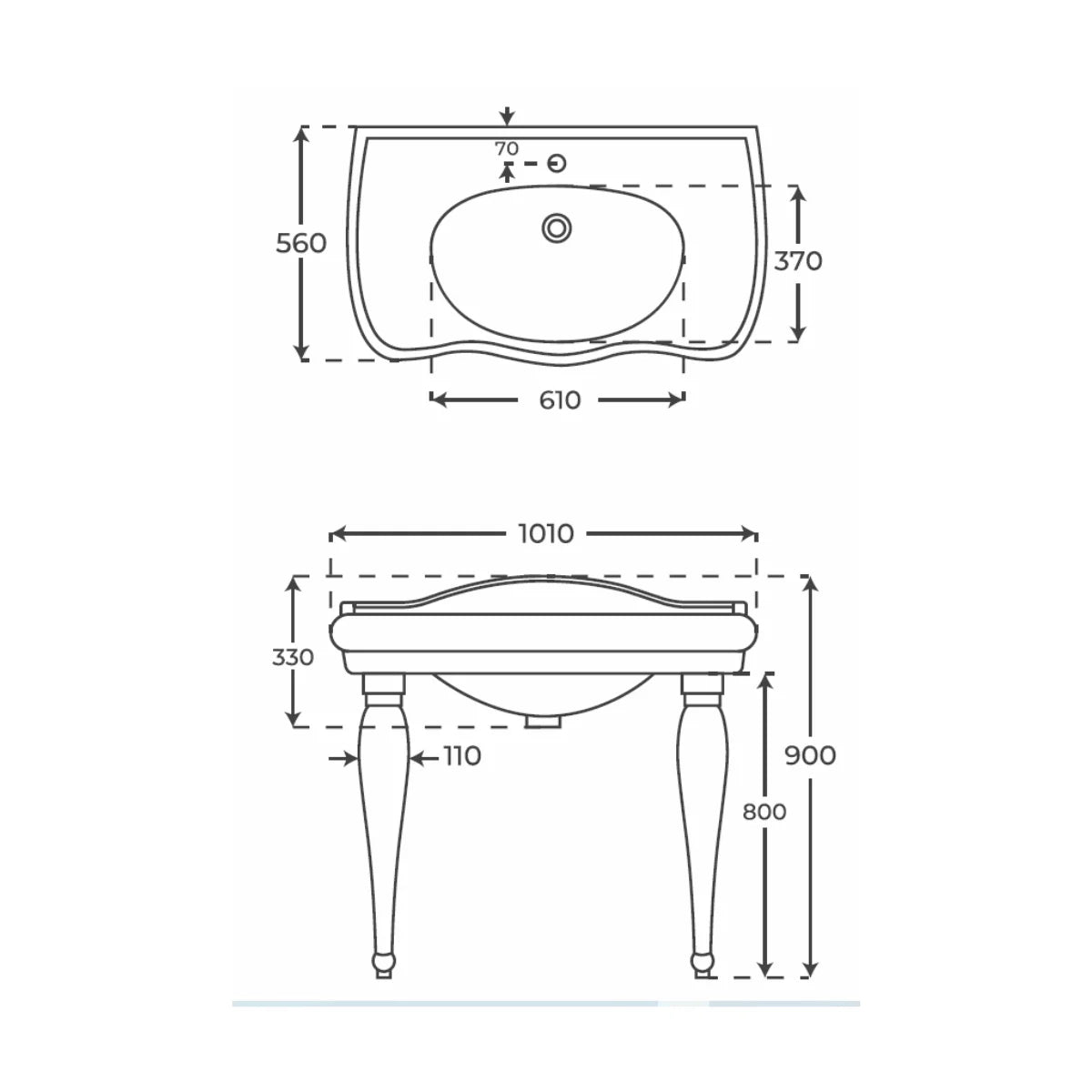 Lavabo con patas Britania