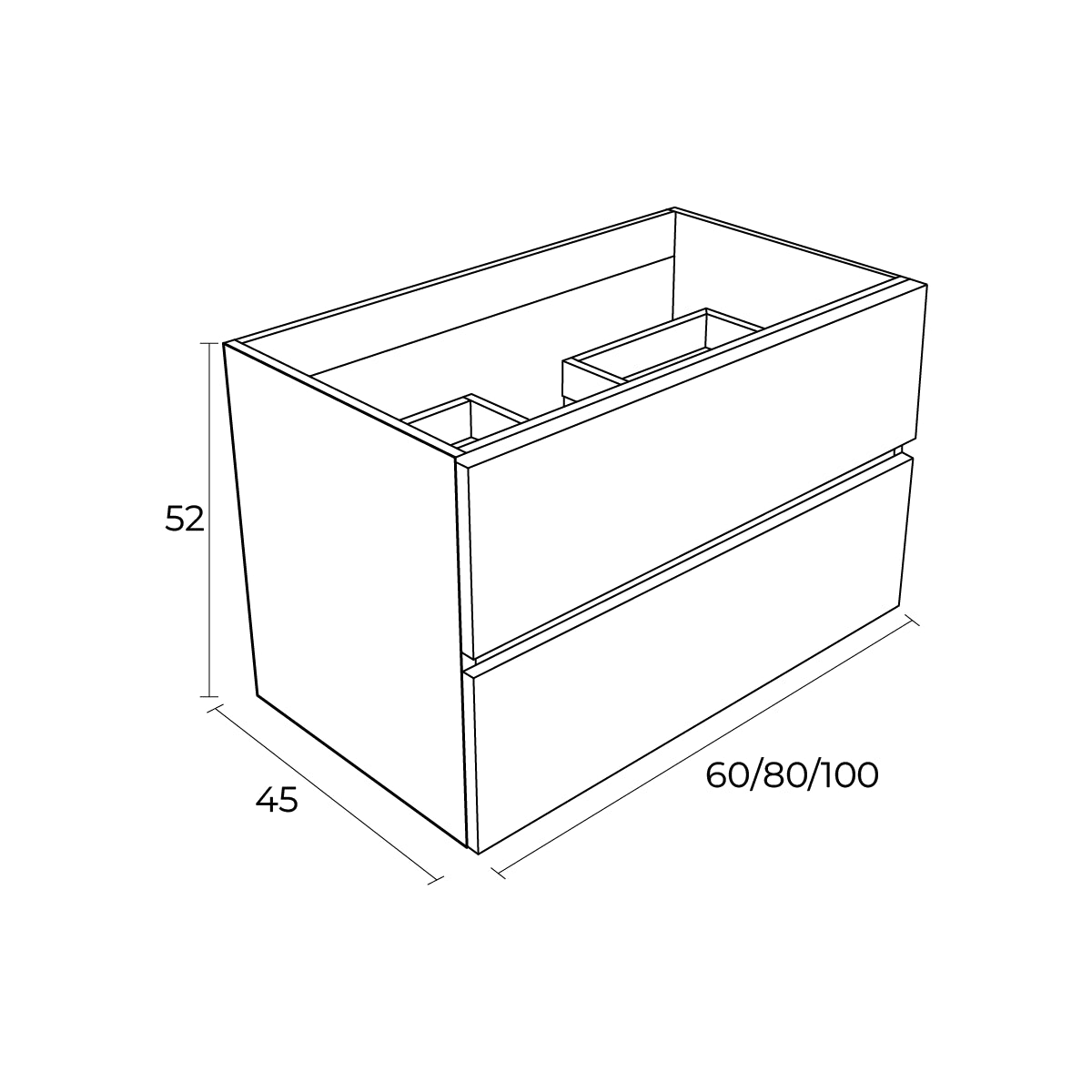 Mueble con cajones para baño Zahara