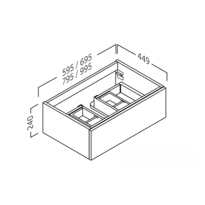 Mueble para lavabo de baño Landes