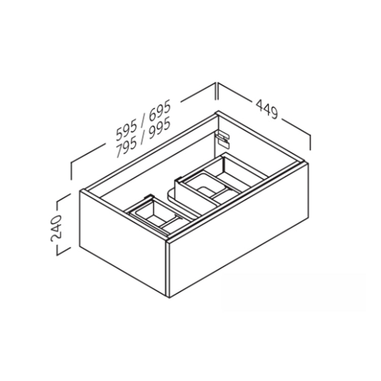 Mueble para lavabo de baño Landes