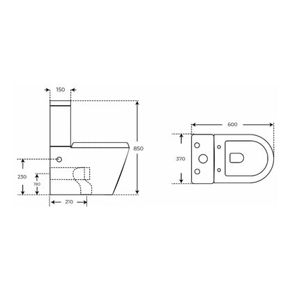 WC con grifo Módena Oval