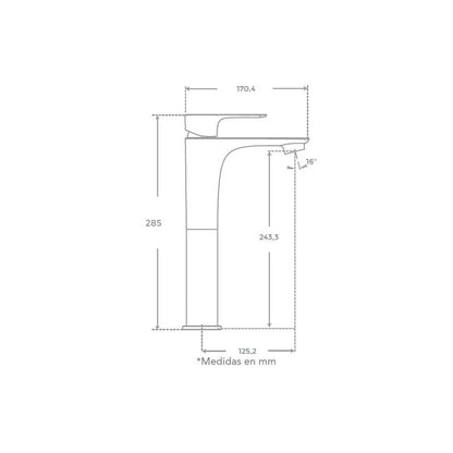 Grifo de caño alto Flat