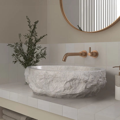 Lavabo de piedra sobre encimera Galba