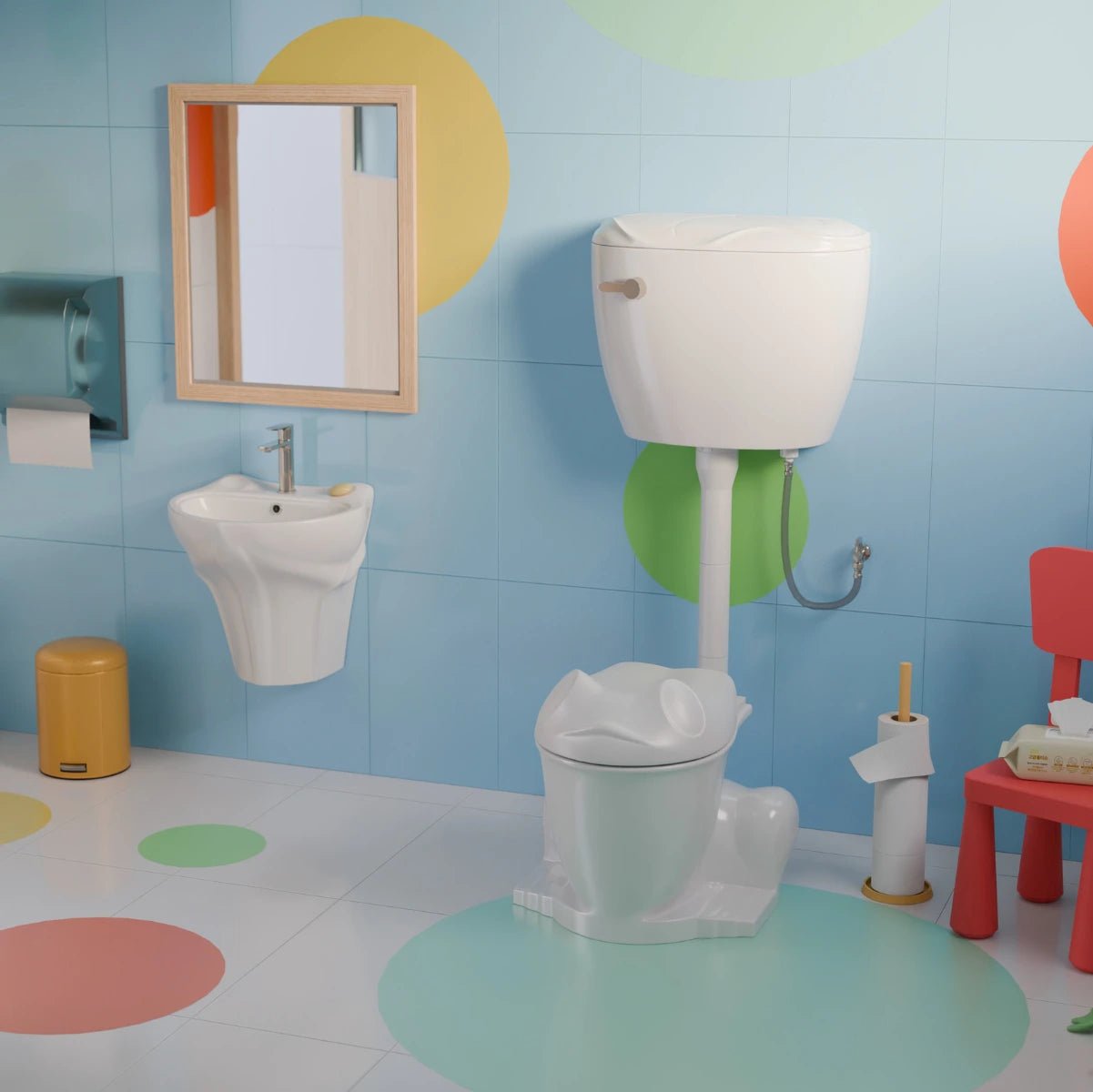 Inodoro infantil con cisterna Froggy