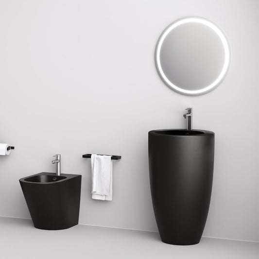 Lavabo negro mate Bolonia