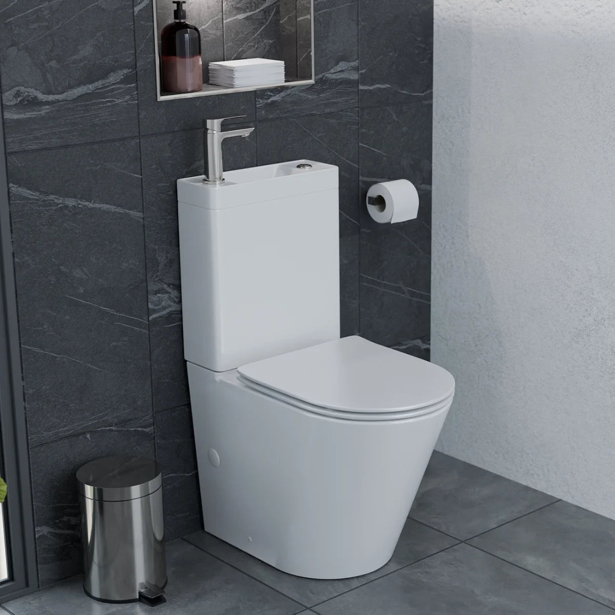 WC con grifo Módena Oval