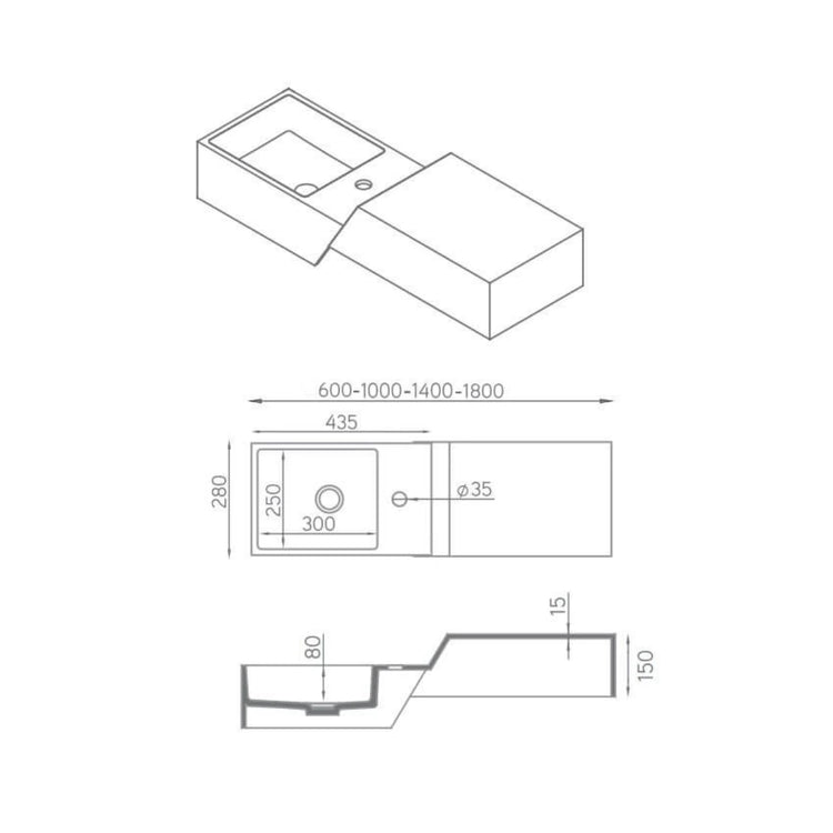 Lavabo suspendido LevelPlus