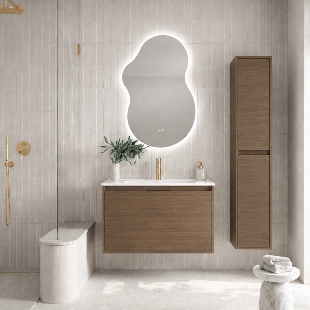 Mueble baño lavabo sobre encimera Atelier