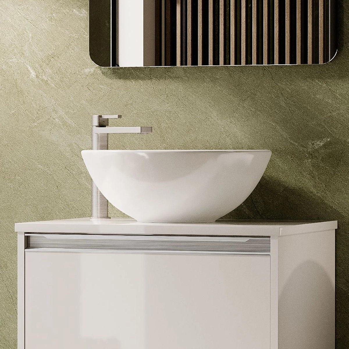 Lavabo ovalado sobre encimera Otto