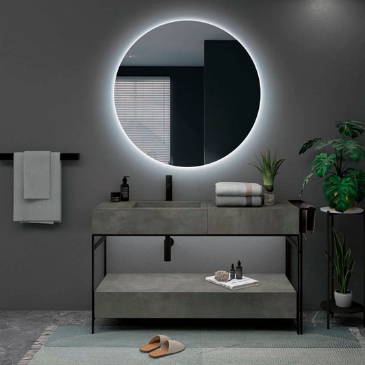 Espejo redondo con luz led Oporto