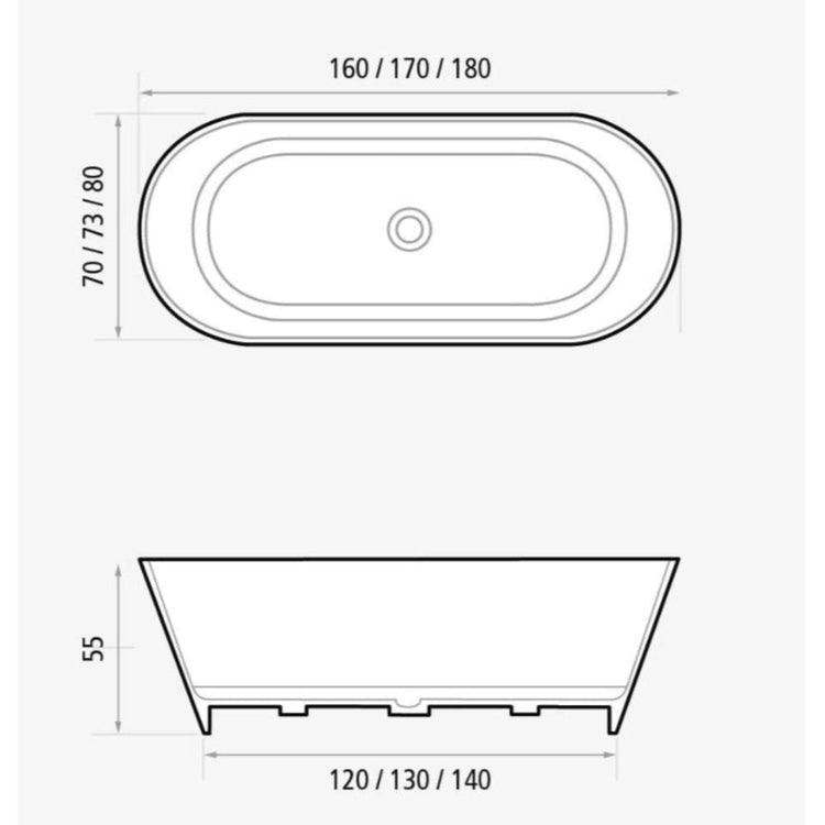 Bañera mate Pandora