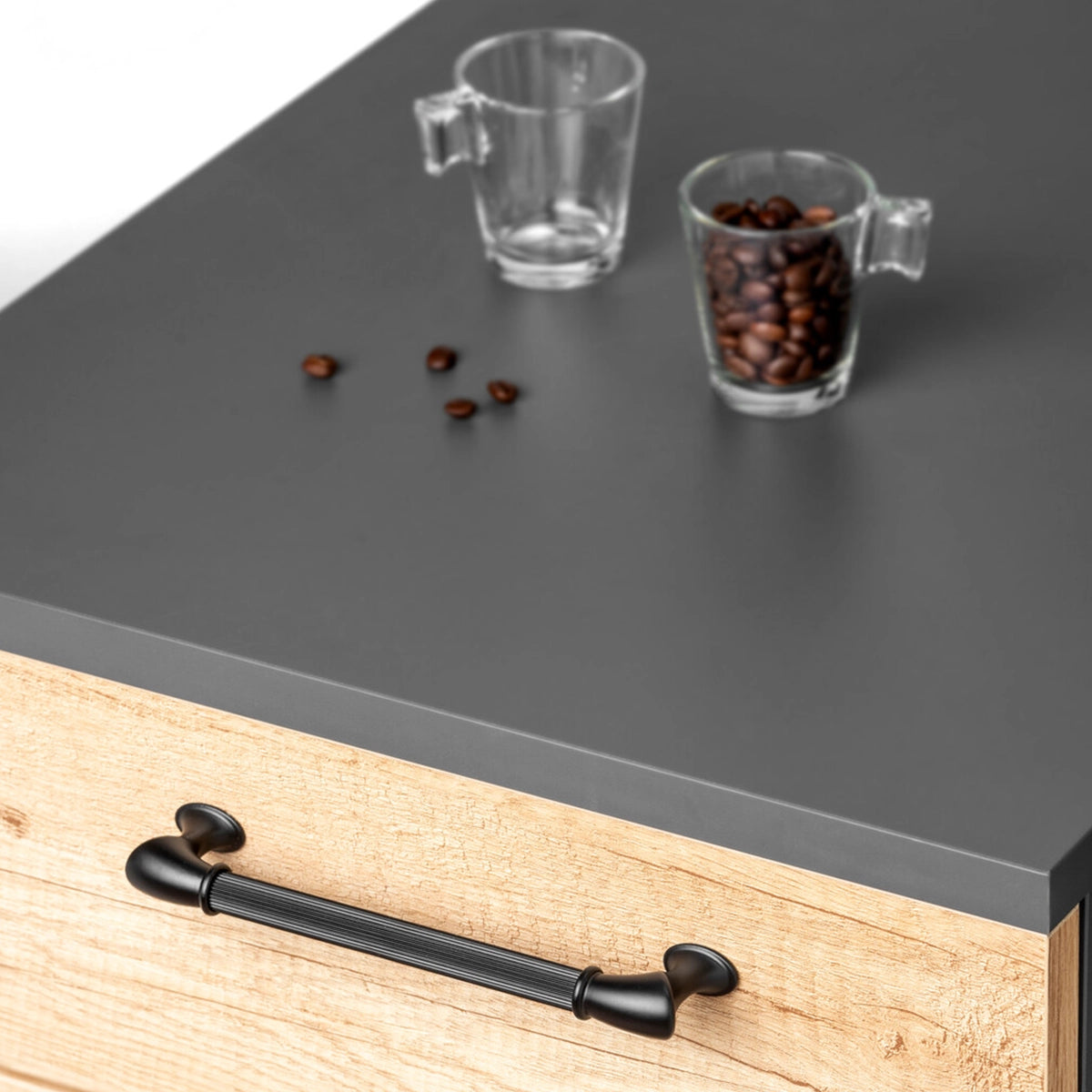 Tirador mueble negro Suez