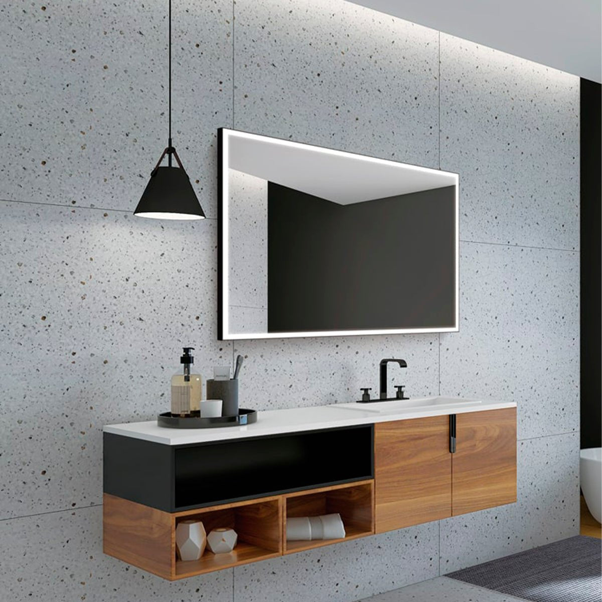 Espejo con luz led Suiza