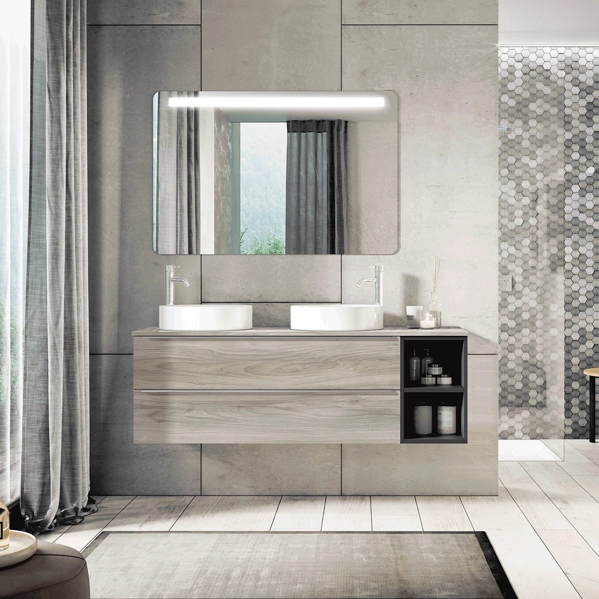 Encimera de baño madera Landes
