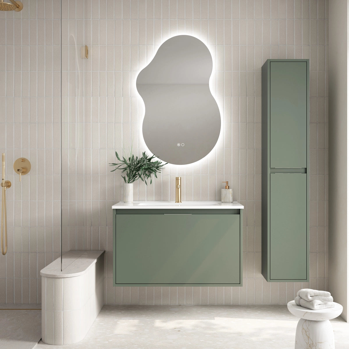 Mueble baño lavabo sobre encimera Atelier
