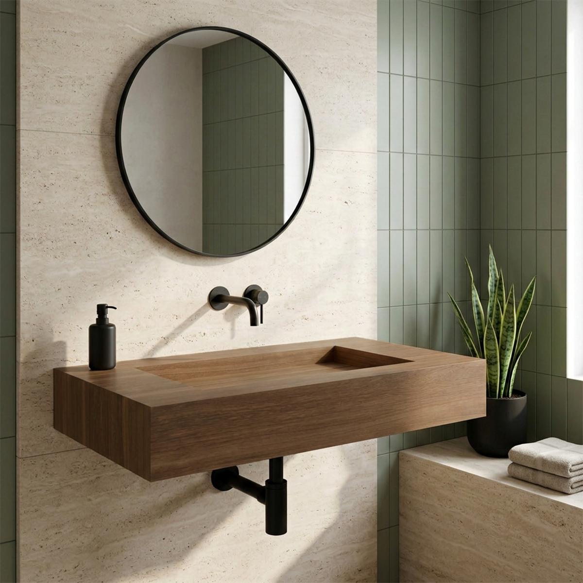 Encimera con lavabo integrado Boreal