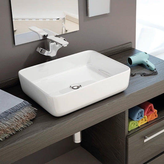 Lavabo cerámica extra fino sobre encimera Iris - Thebath
