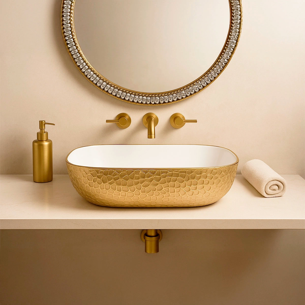 Lavabo de diseño blanco Reed