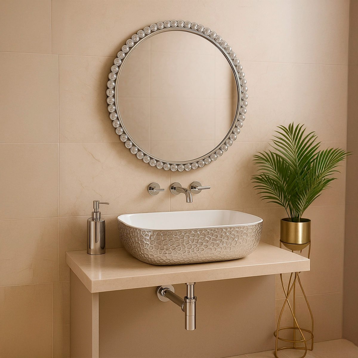 Lavabo de diseño blanco Reed