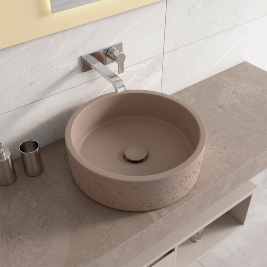 Lavabo sobre encimera cemento Stone