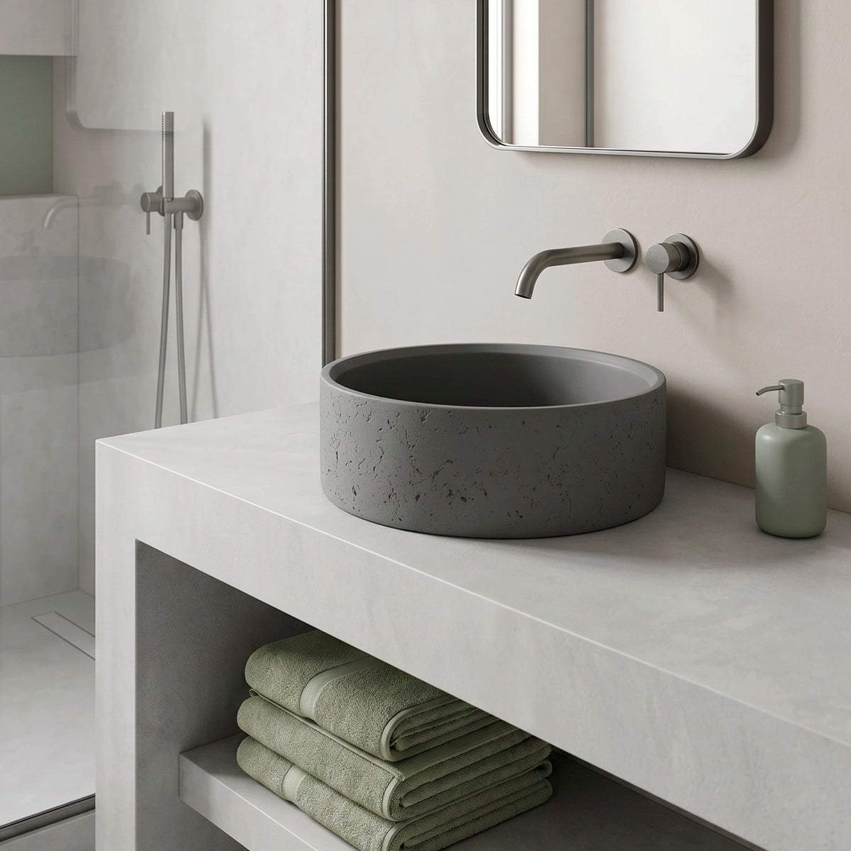 Lavabo de cemento Terra Round