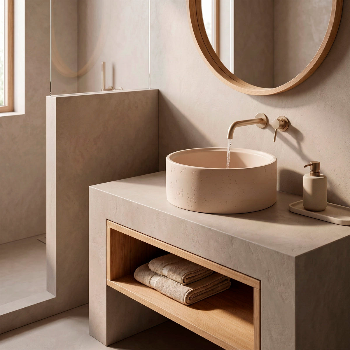 Lavabo de cemento Terra Round