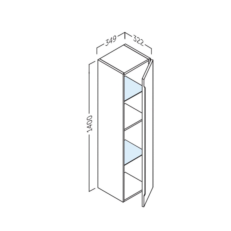 Armario auxiliar baño colgar Cenit