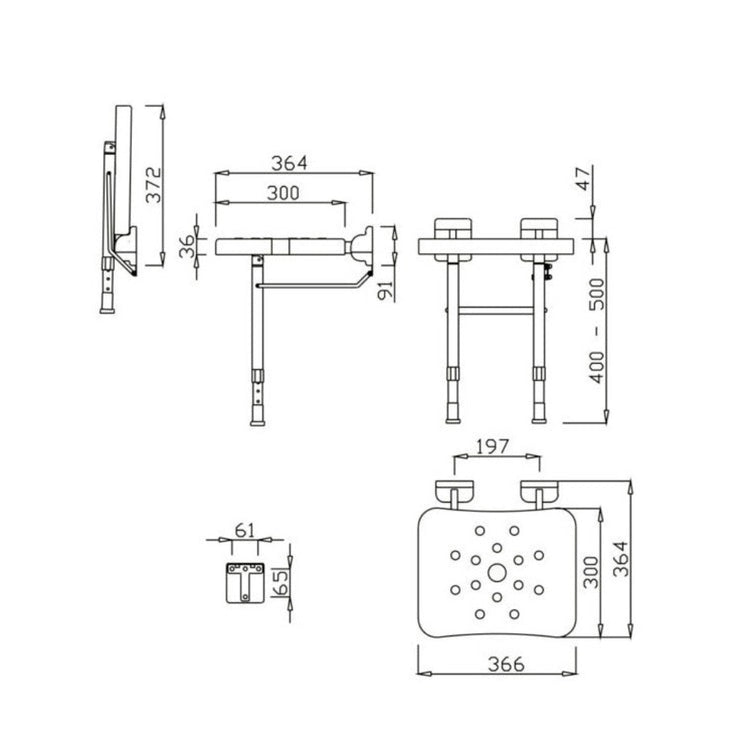 Silla ducha plegable