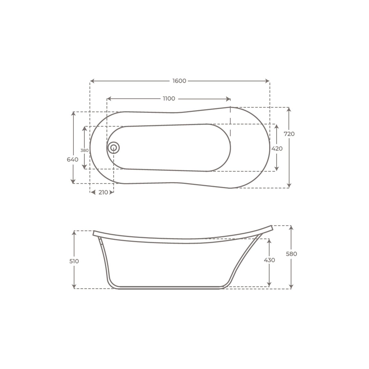 Bañera con patas Cavelly - Thebath