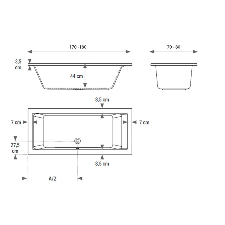 Bañera exenta Rectangle